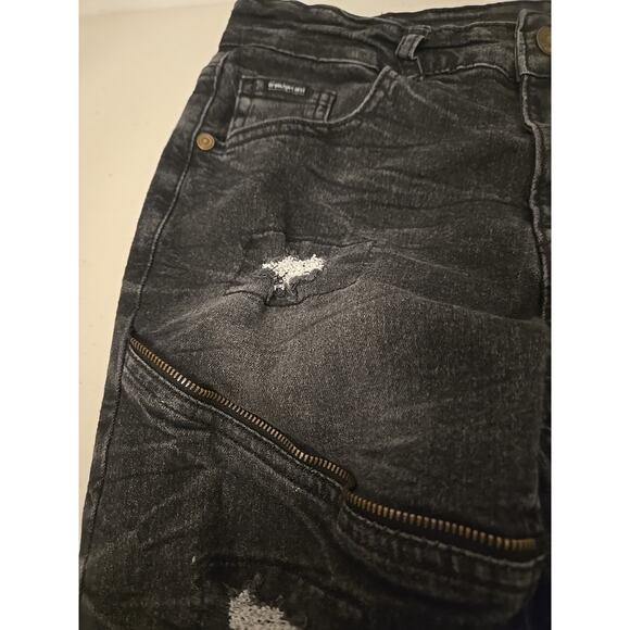 Brooklyns Best Stretch Denim Distressed Sz16 28X29 Ripped Zipper - Picture 4 of 9